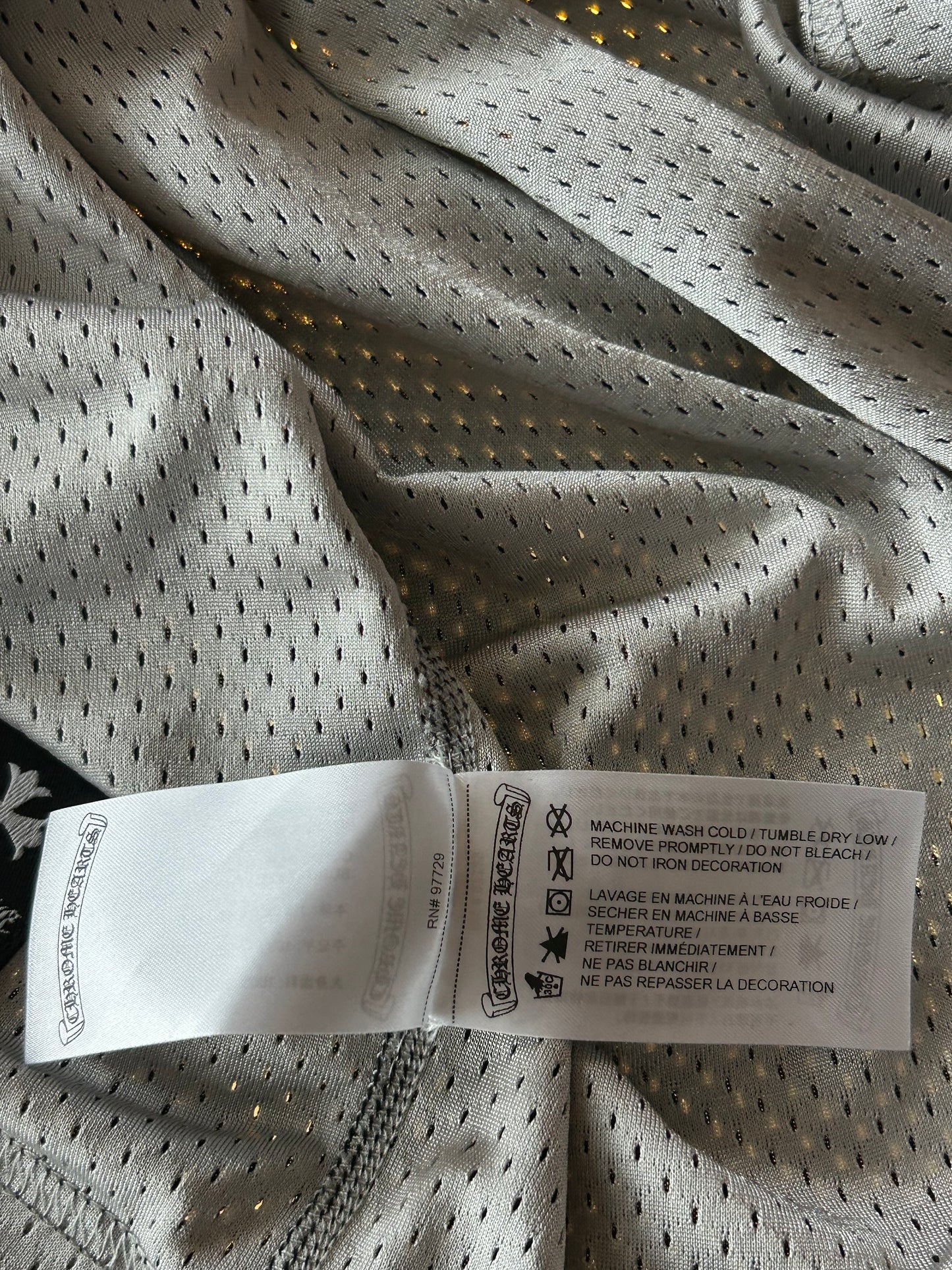 Chrome Hearts Black & White Logo Reversible Mesh Jersey