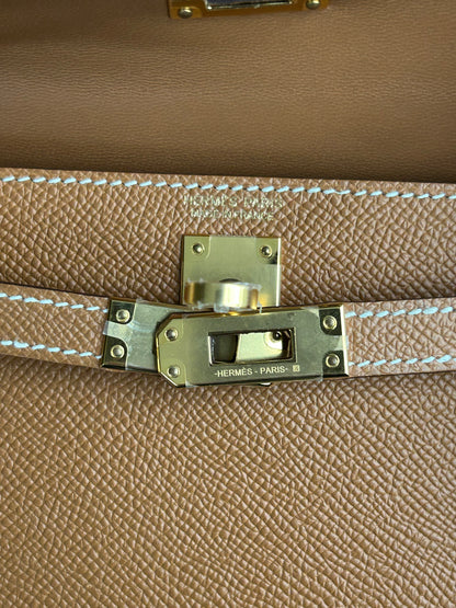 Hermes Gold Epsom & Gold Hardware Mini Kelly 20