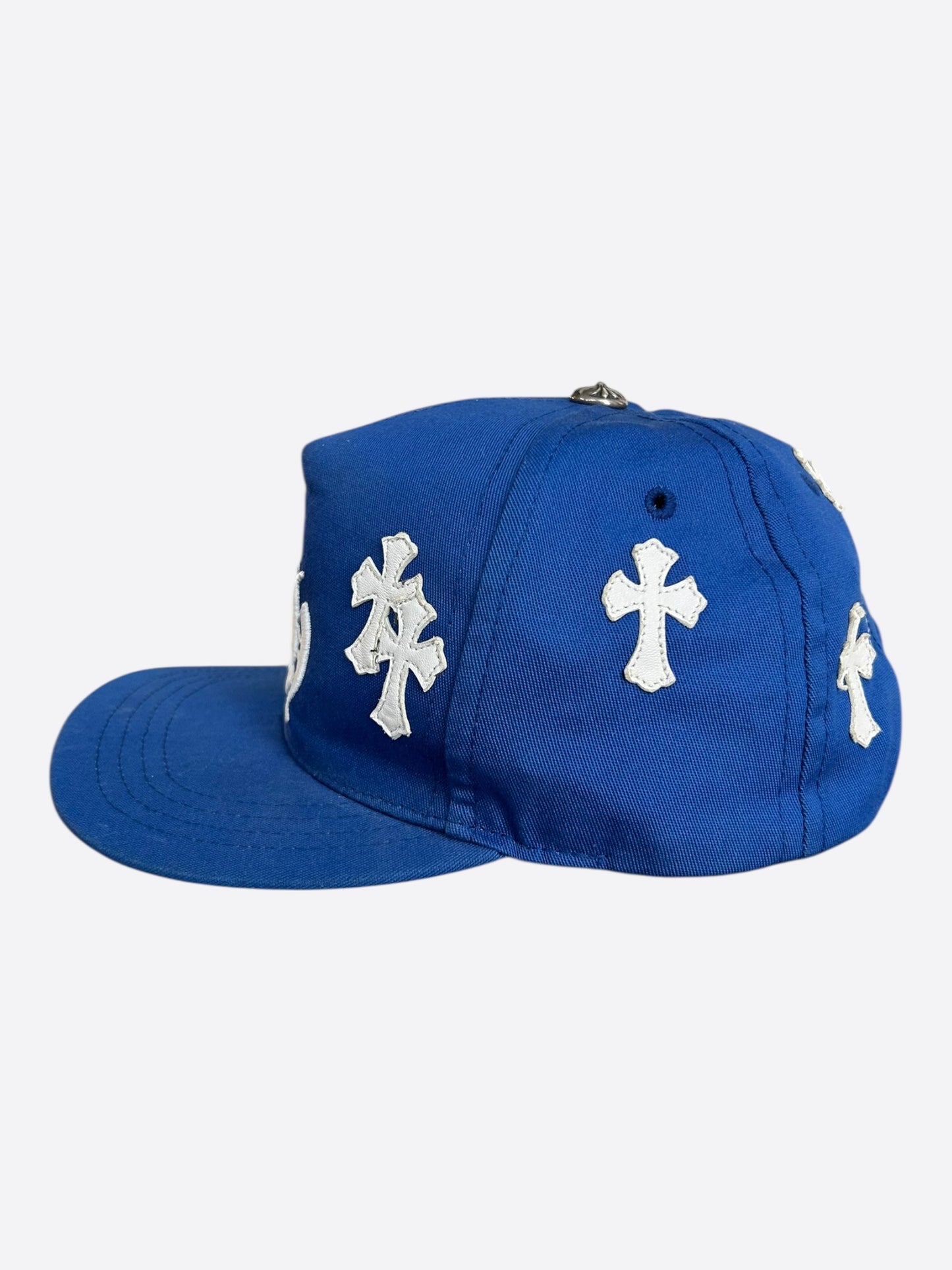 Chrome Hearts Blue & White Cross Patch Hat