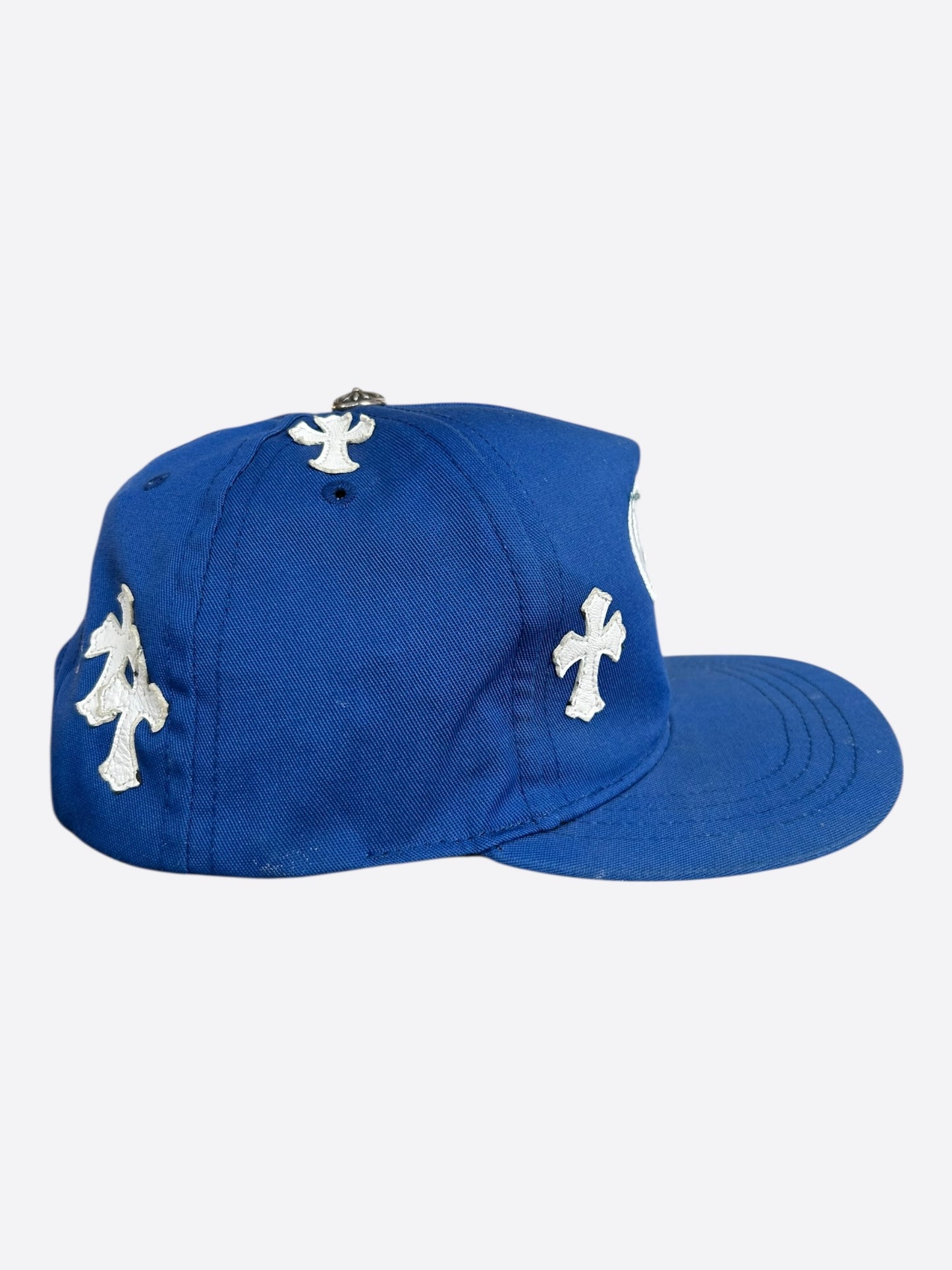 Chrome Hearts Blue & White Cross Patch Hat