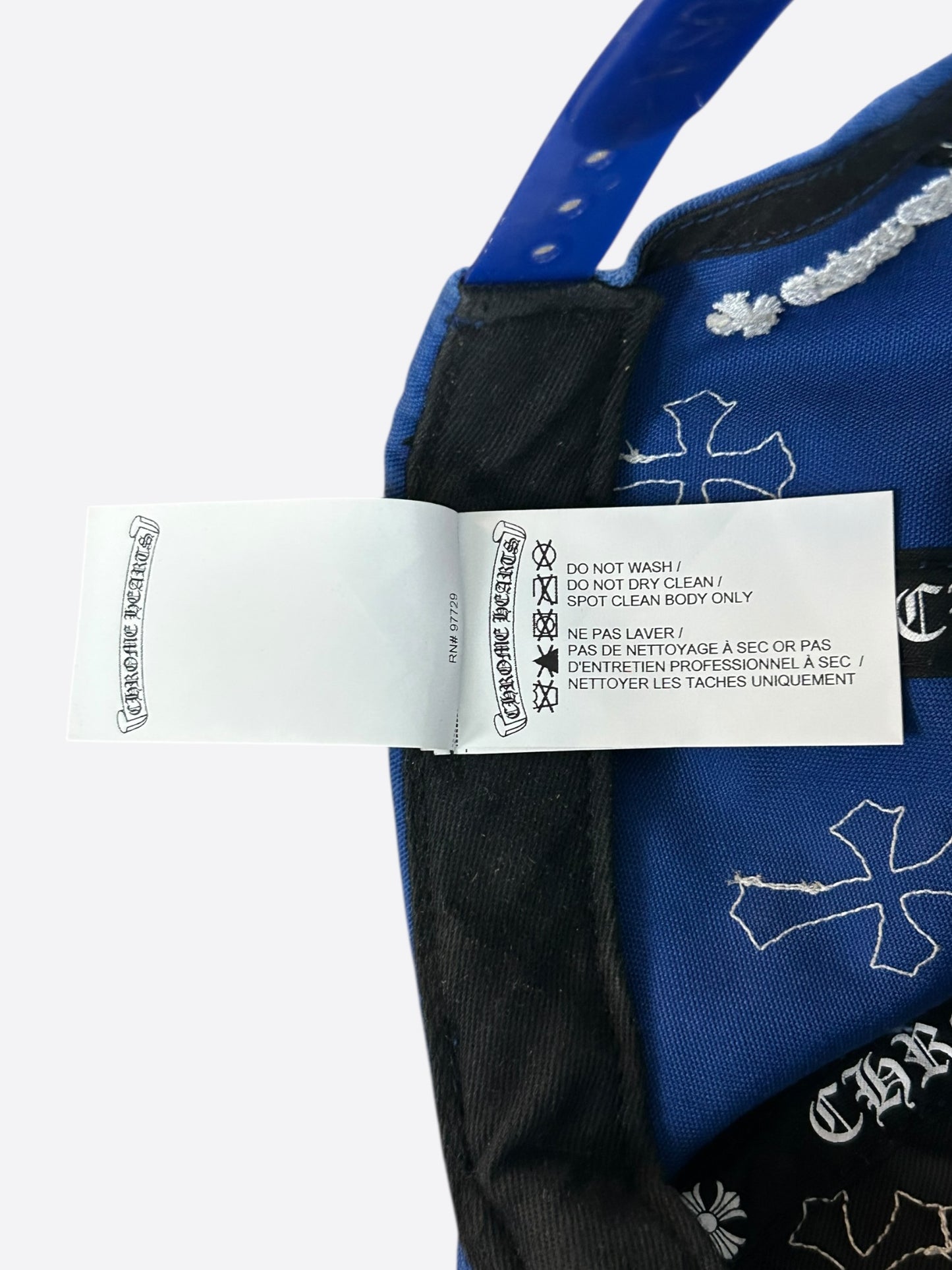 Chrome Hearts Blue & White Cross Patch Hat