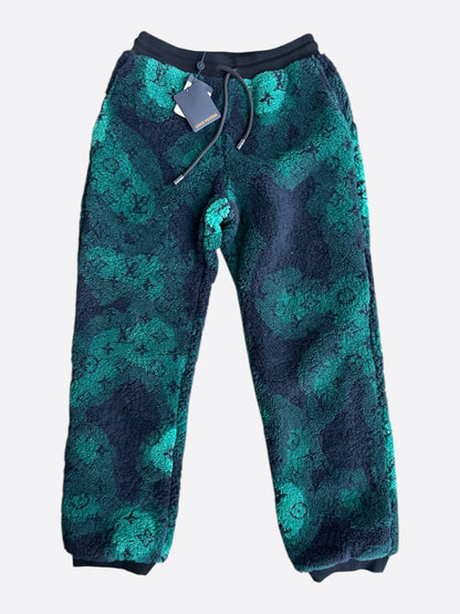 Louis Vuitton Green Camouflage Monogram Fleece Sweatpants