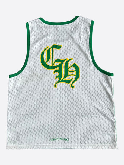 Chrome Hearts Green & White Logo Reversible Mesh Jersey