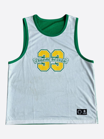 Chrome Hearts Green & White Logo Reversible Mesh Jersey