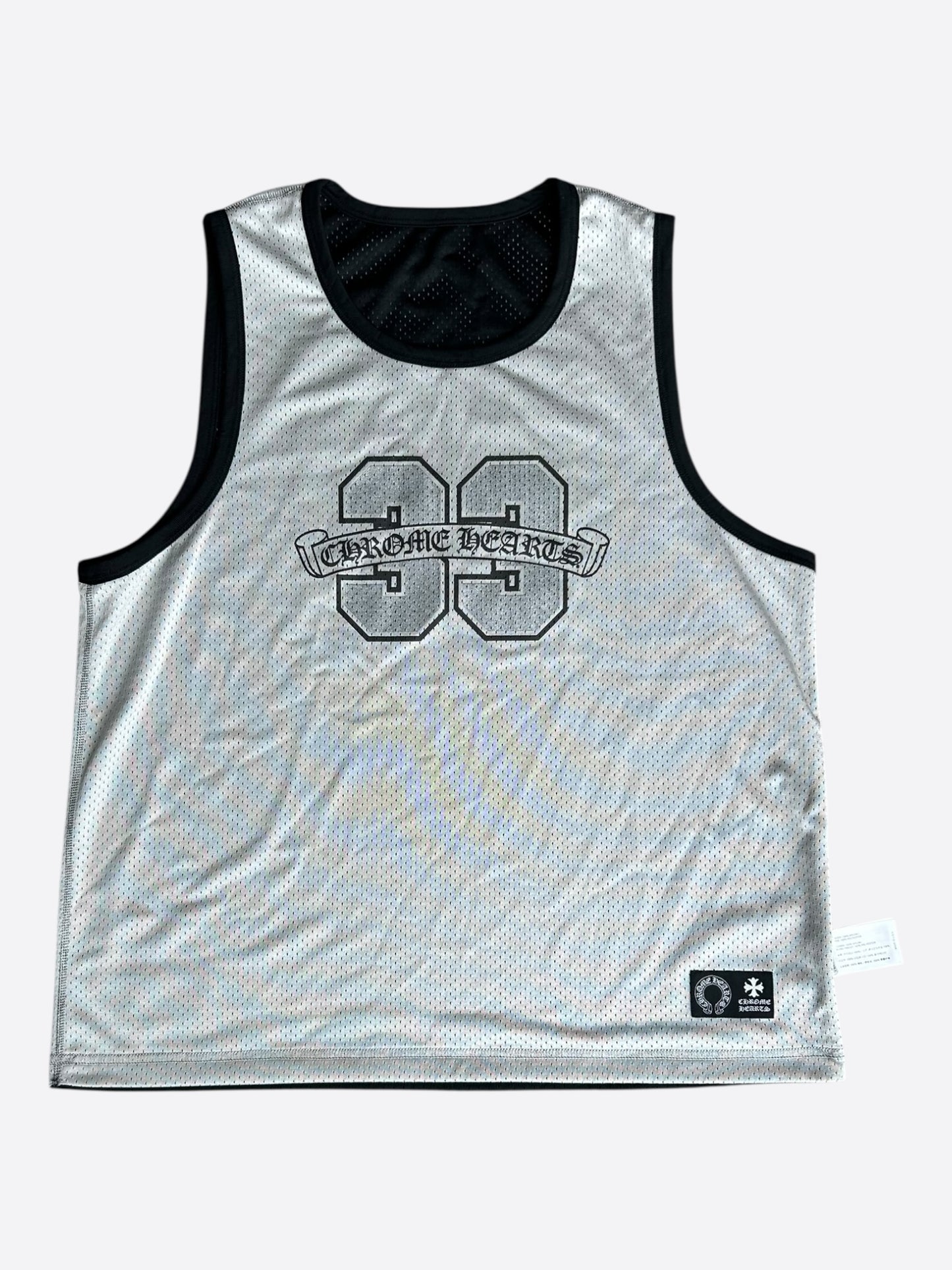 Chrome Hearts Black & White Logo Reversible Mesh Jersey