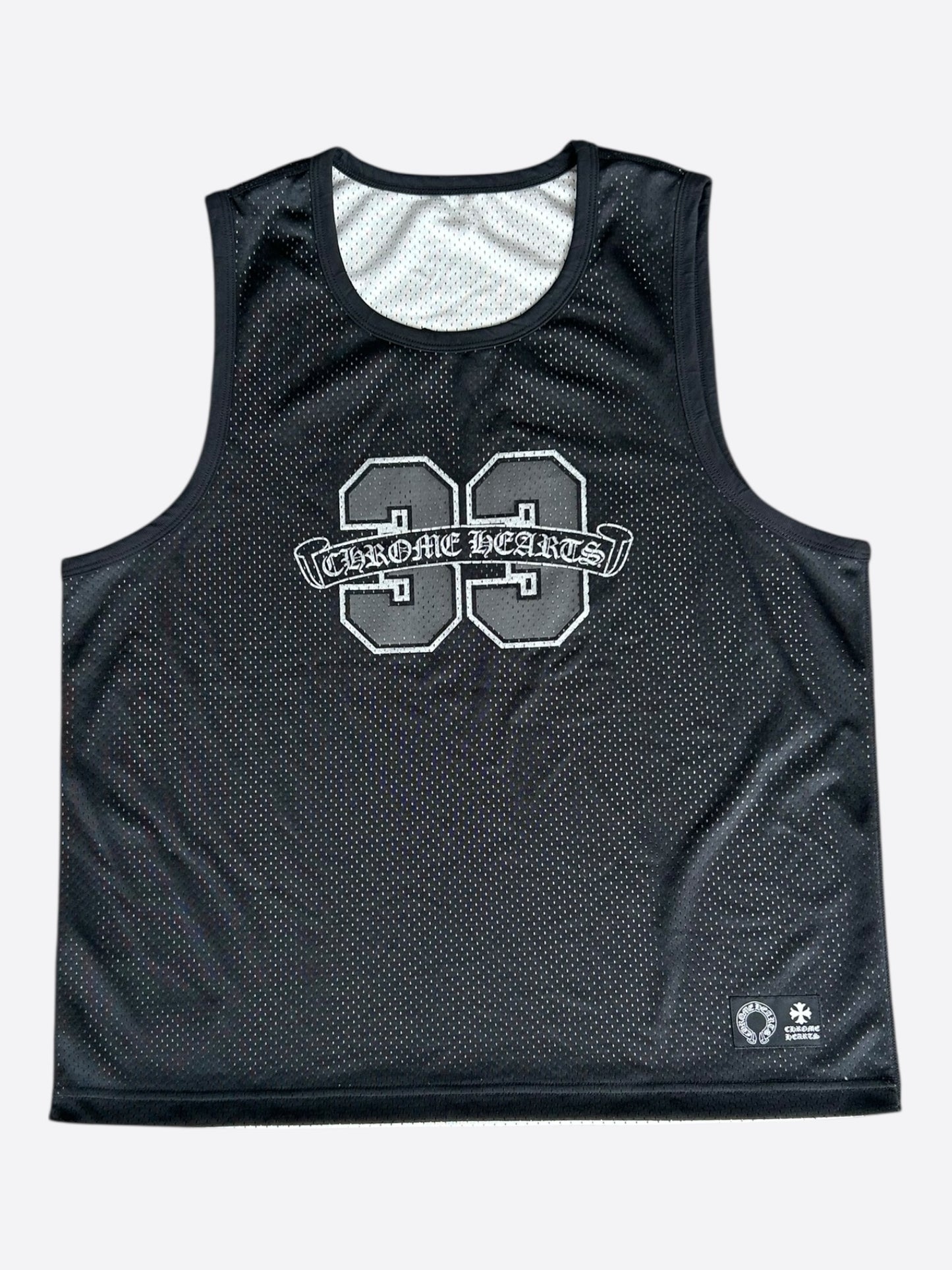 Chrome Hearts Black & White Logo Reversible Mesh Jersey