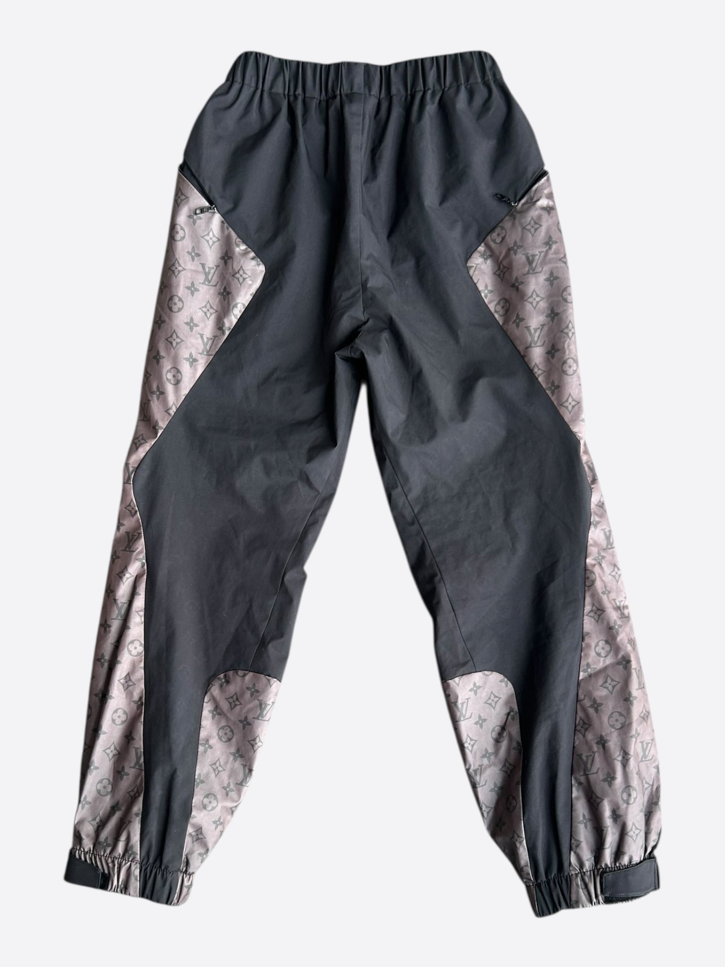 Louis Vuitton Black & Grey 2054 Monogram Heat Reflective Track Pants