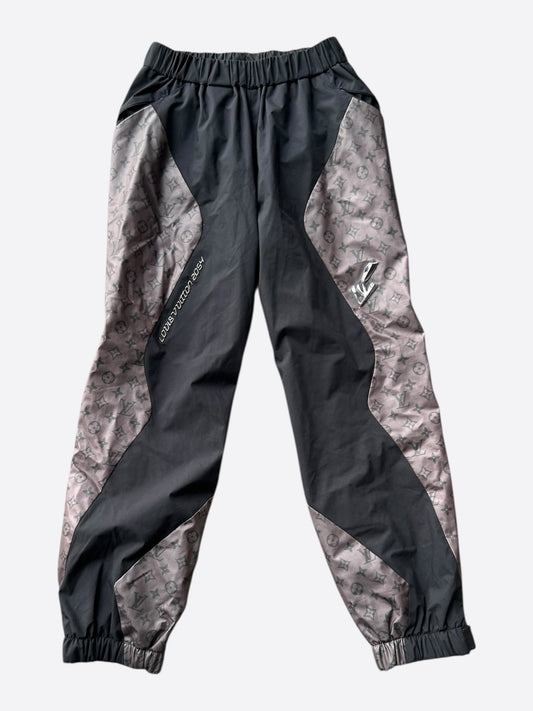 Louis Vuitton Black & Grey 2054 Monogram Heat Reflective Track Pants