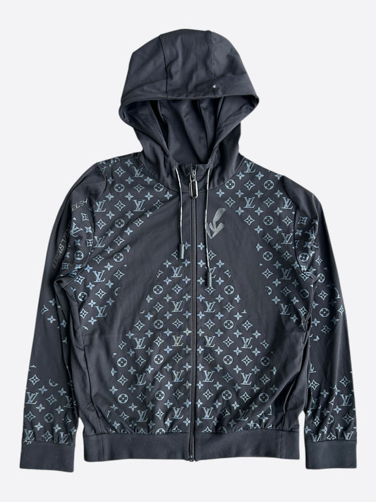 Louis Vuitton Black & Blue 2054 Heat Reflective Monogram Hoodie