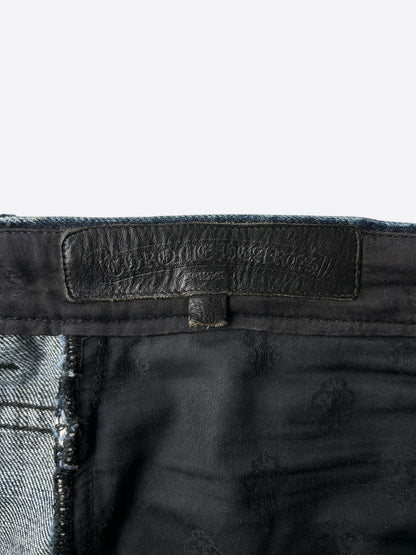 Chrome Hearts Blue Denim Cross Patch Jeans