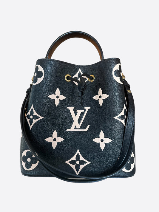 Louis Vuitton Black & Beige Empreinte Neo Noe MM