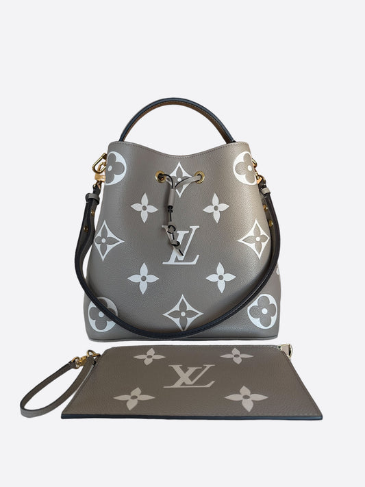 Louis Vuitton Dove & Cream Empreinte Monogram Neo Noe MM