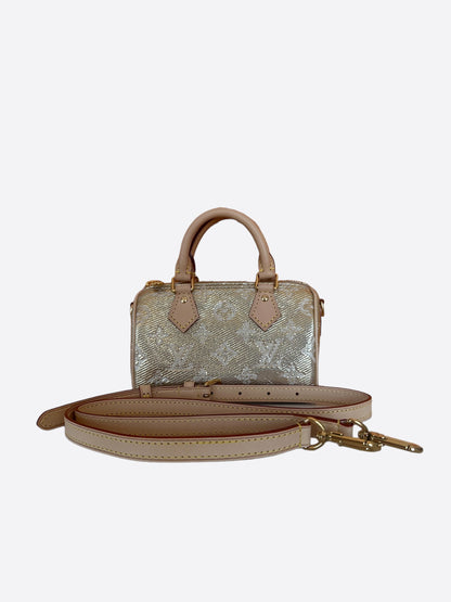 Louis Vuitton Beige Monogram Nano Speedy