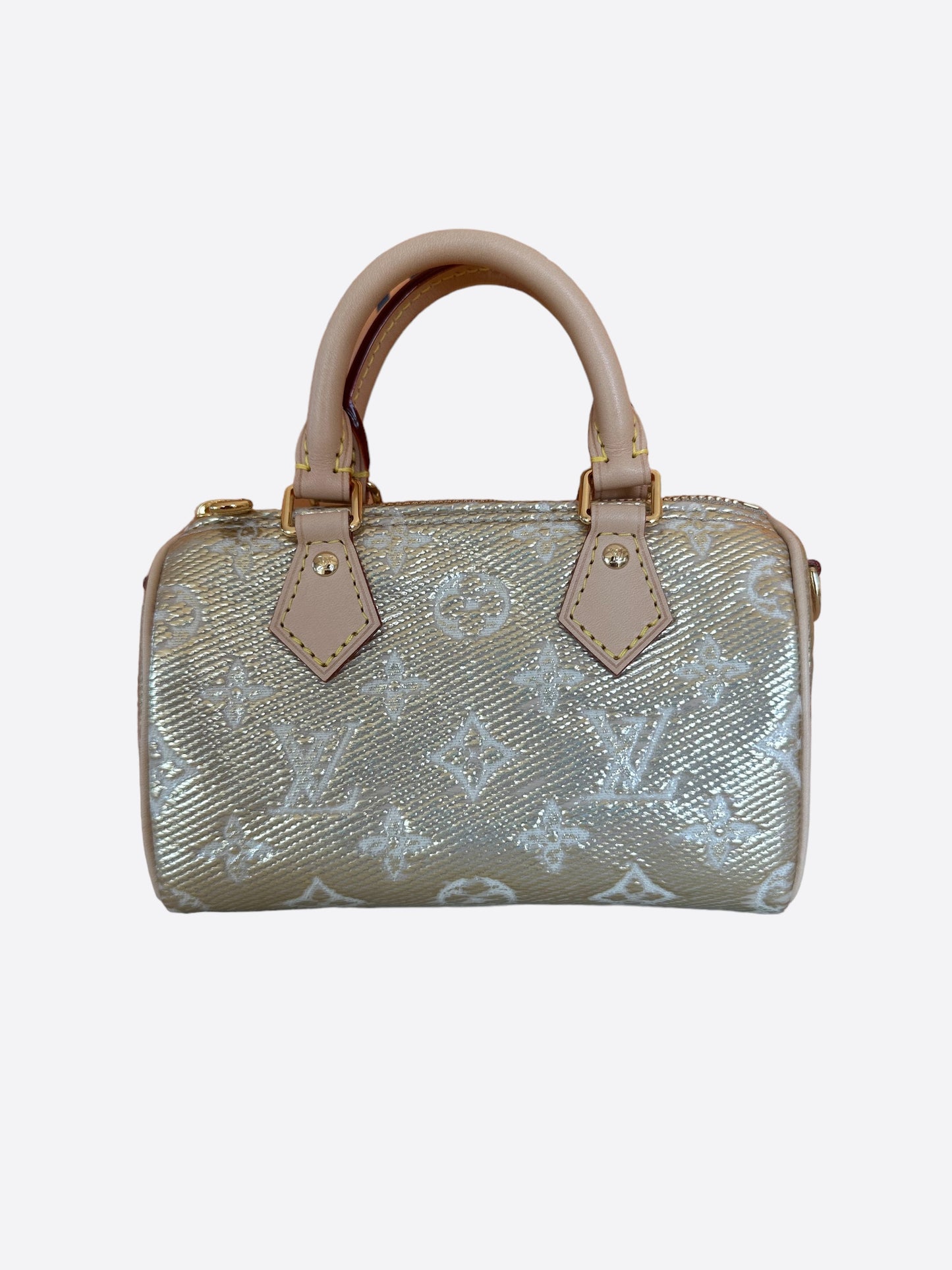 Louis Vuitton Beige Monogram Nano Speedy