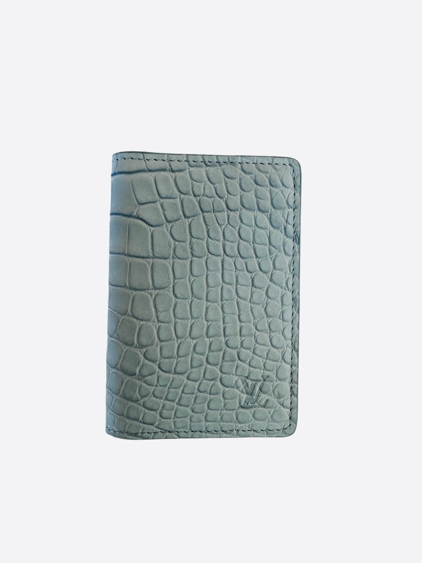 Louis Vuitton Sky Blue Alligator Leather Pocket Organizer