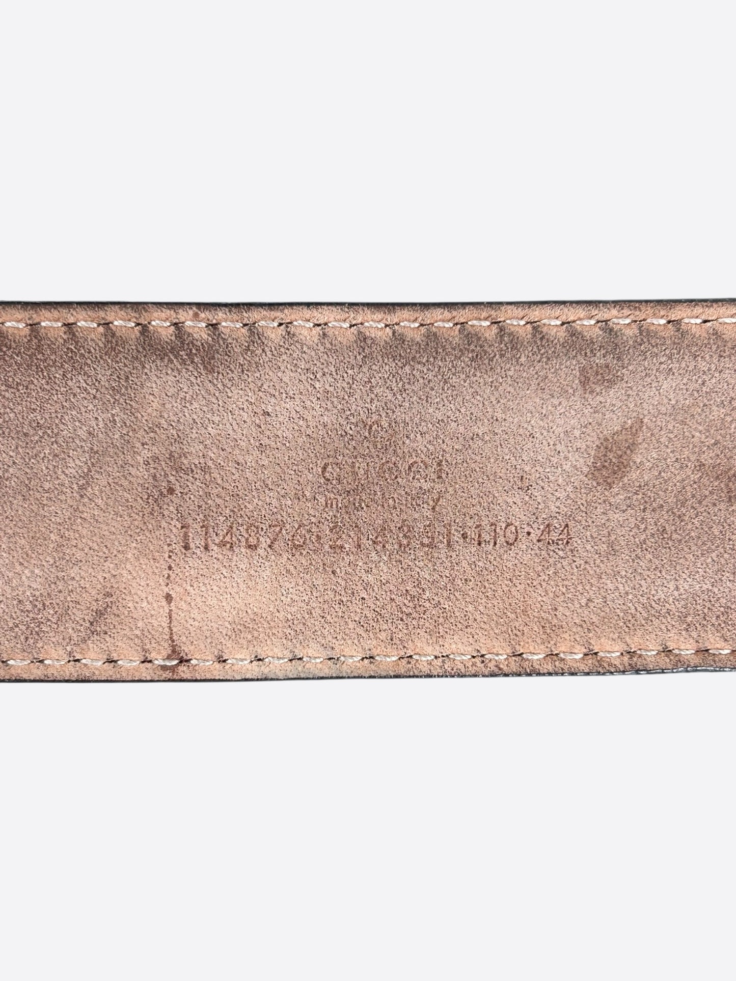 Gucci Red & Silver GG Buckle Monogram Leather Belt