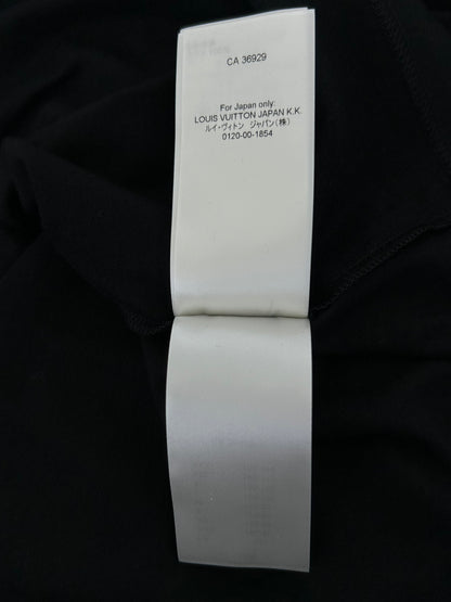 Louis Vuitton Black & White Frequency Logo Embroidered T-Shirt
