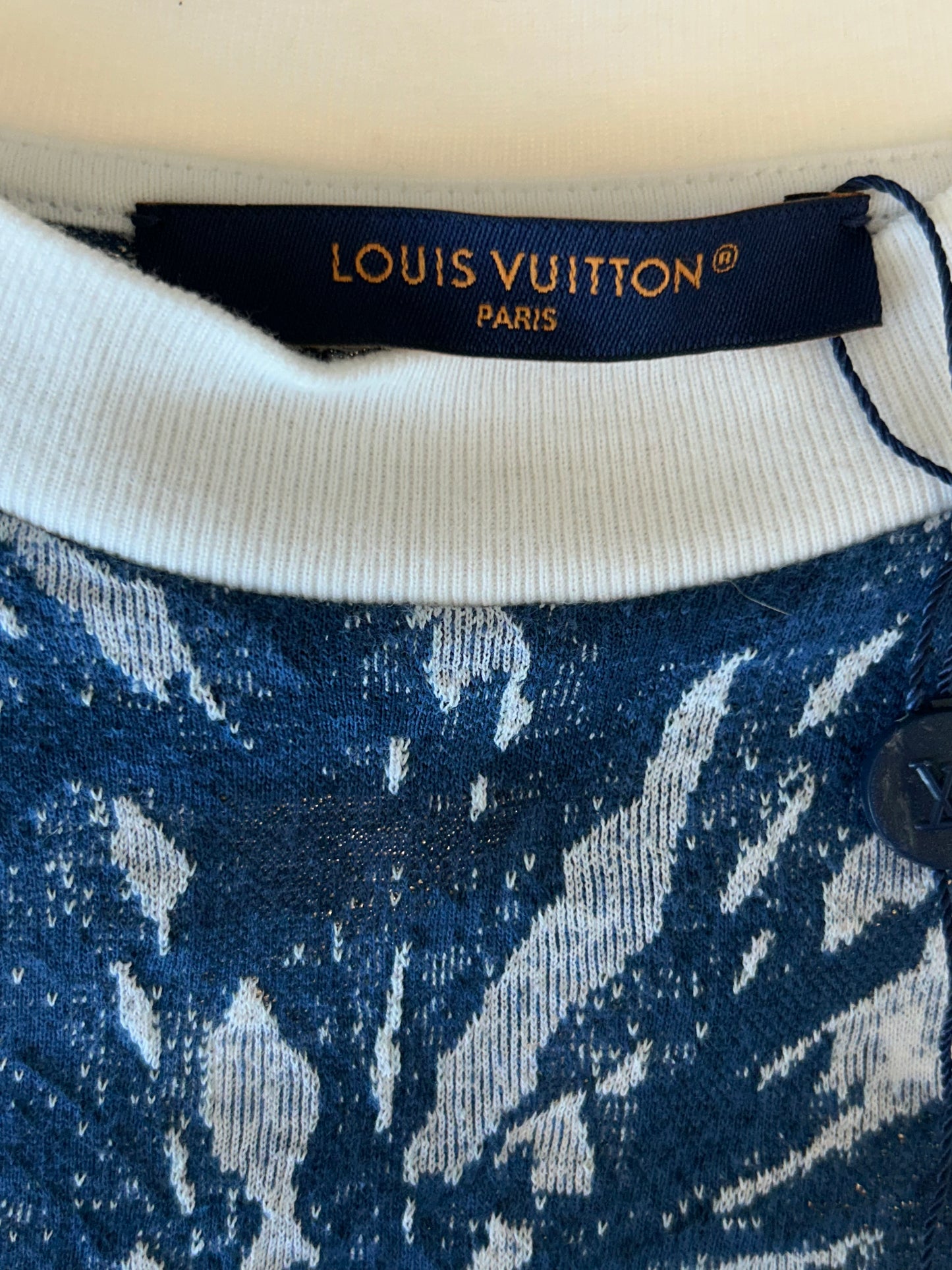 Louis Vuitton Blue & White Aquagarden Monogram T-Shirt