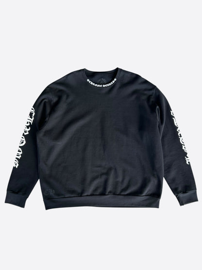 Chrome Hearts Black & White Neck Logo Sweater