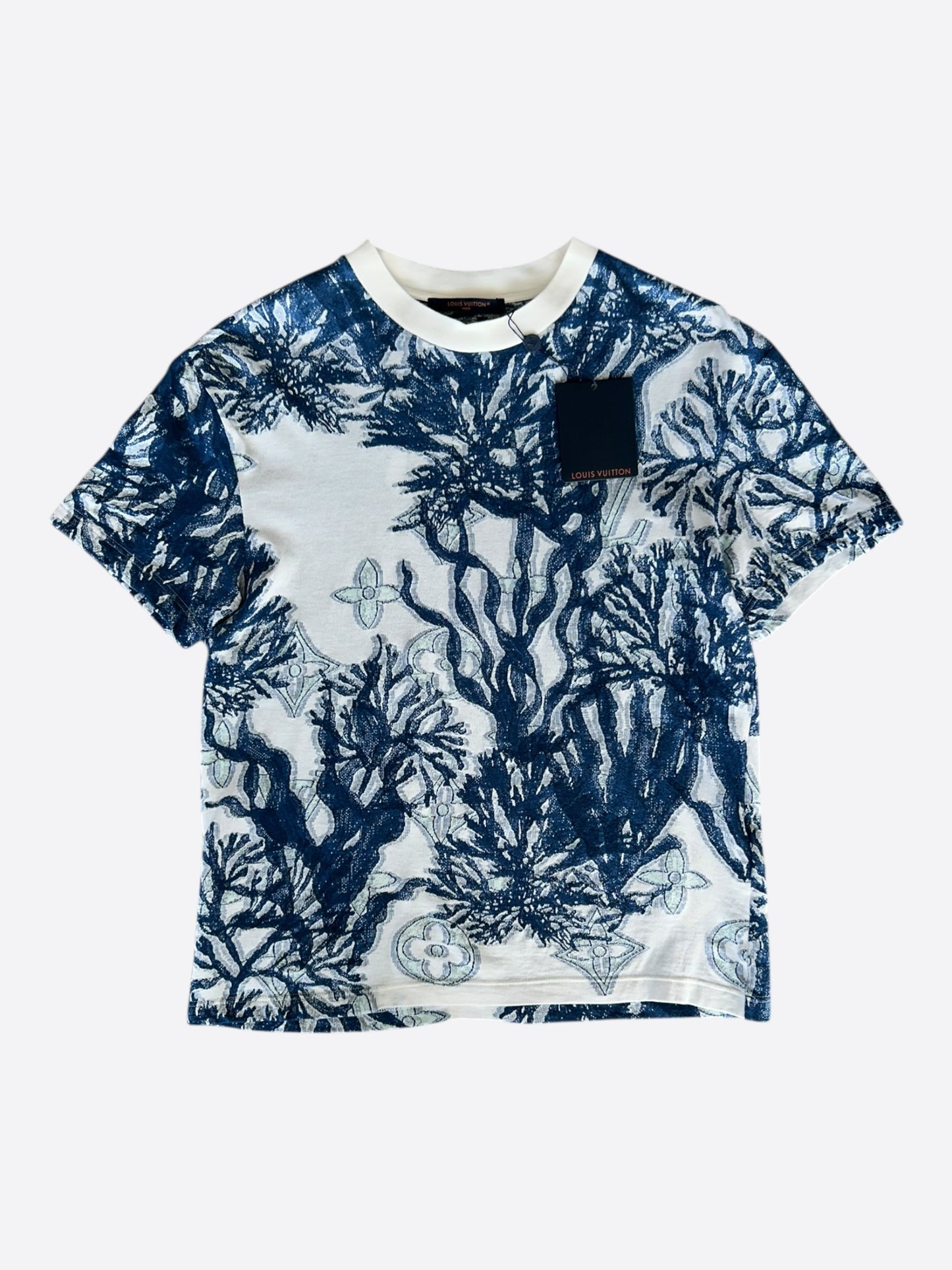 Louis Vuitton Blue & White Aquagarden Monogram T-Shirt
