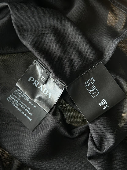 Prada Black Jacquard Gradient T-Shirt