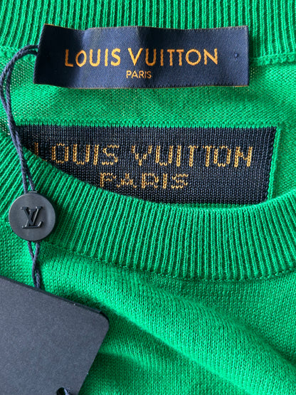 Louis Vuitton Green & White Everyday Logo Intarsia T-Shirt