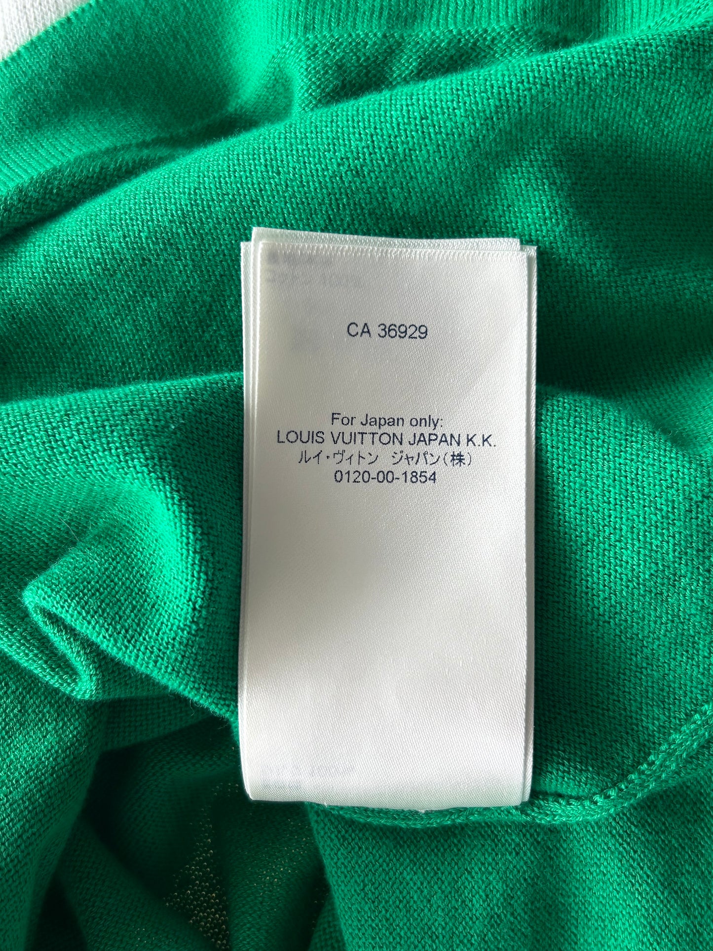 Louis Vuitton Green & White Everyday Logo Intarsia T-Shirt