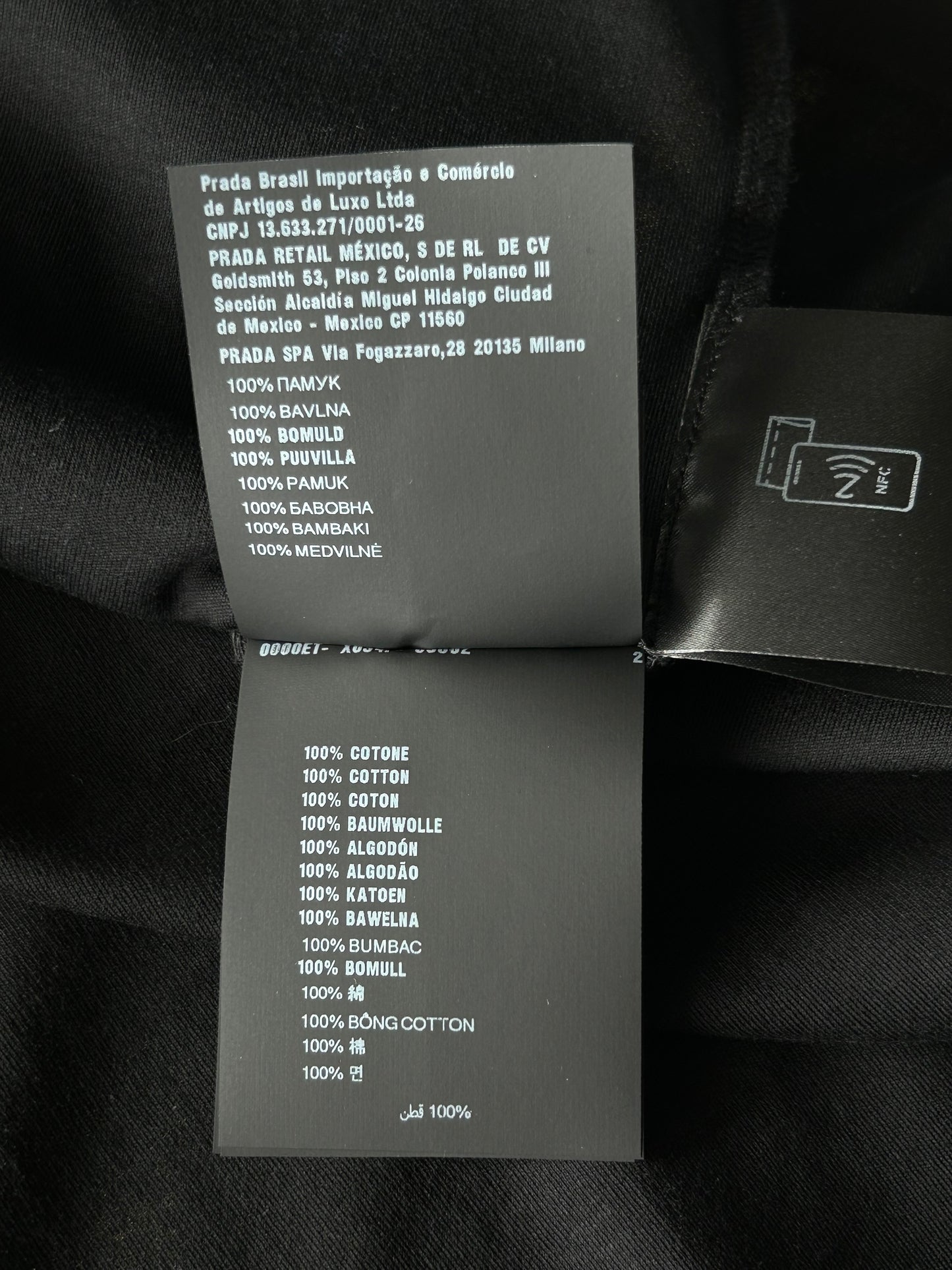 Prada Black Neck Logo T-Shirt