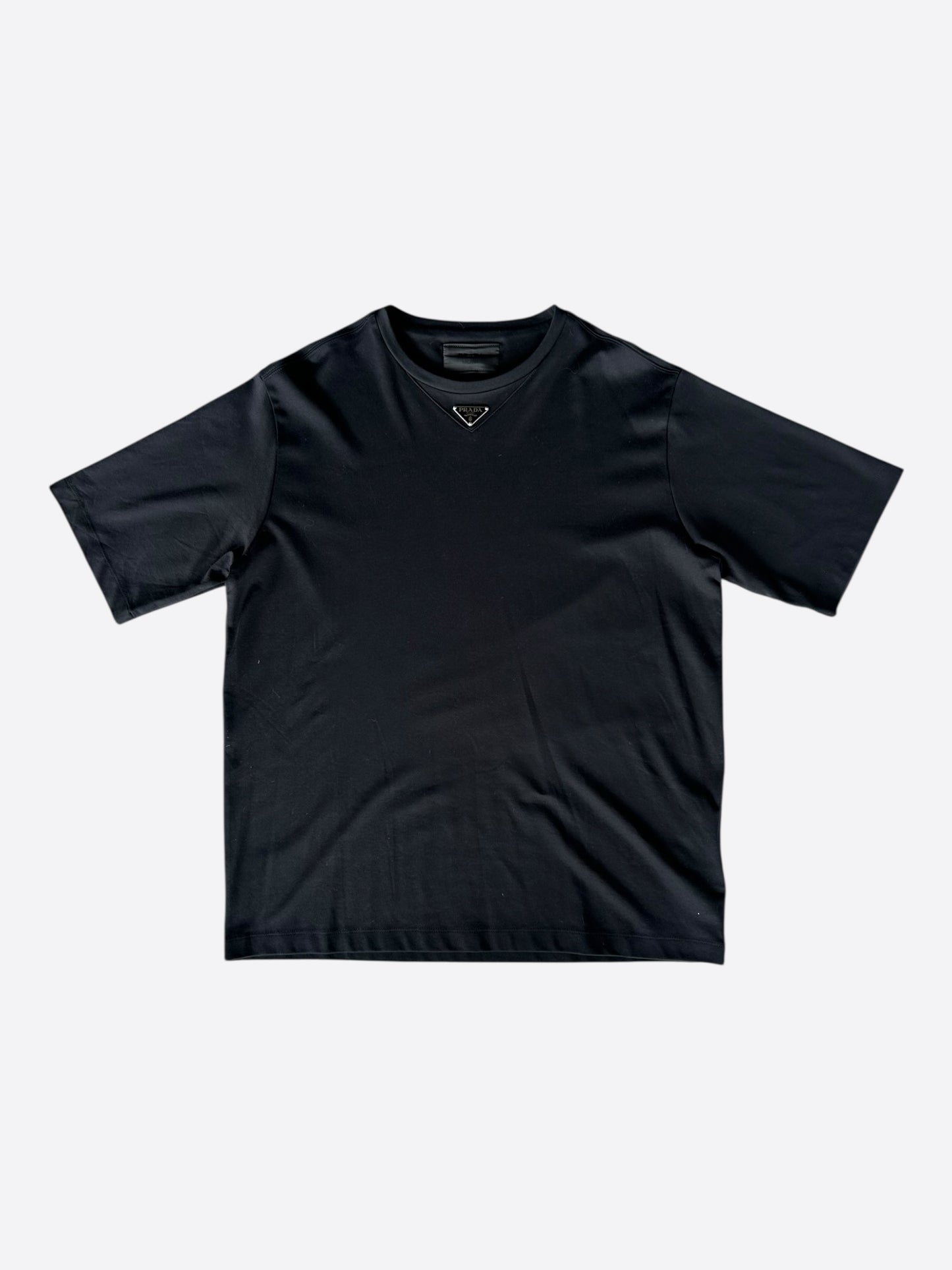 Prada Black Neck Logo T-Shirt