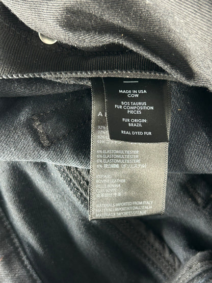 Amiri Aged Black Leopard Patch Thrasher Jeans