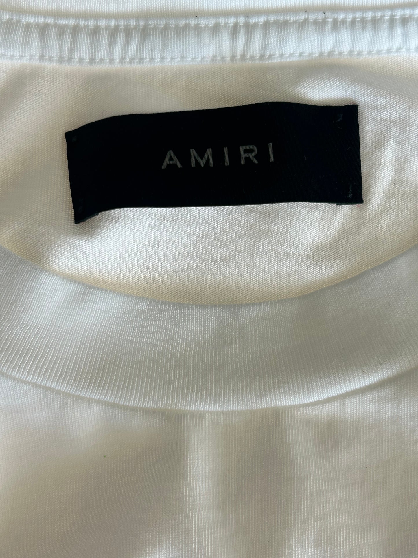 Amiri White & Blue Dragon Logo T-Shirt