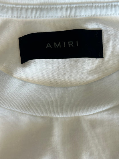 Amiri White & Blue Dragon Logo T-Shirt