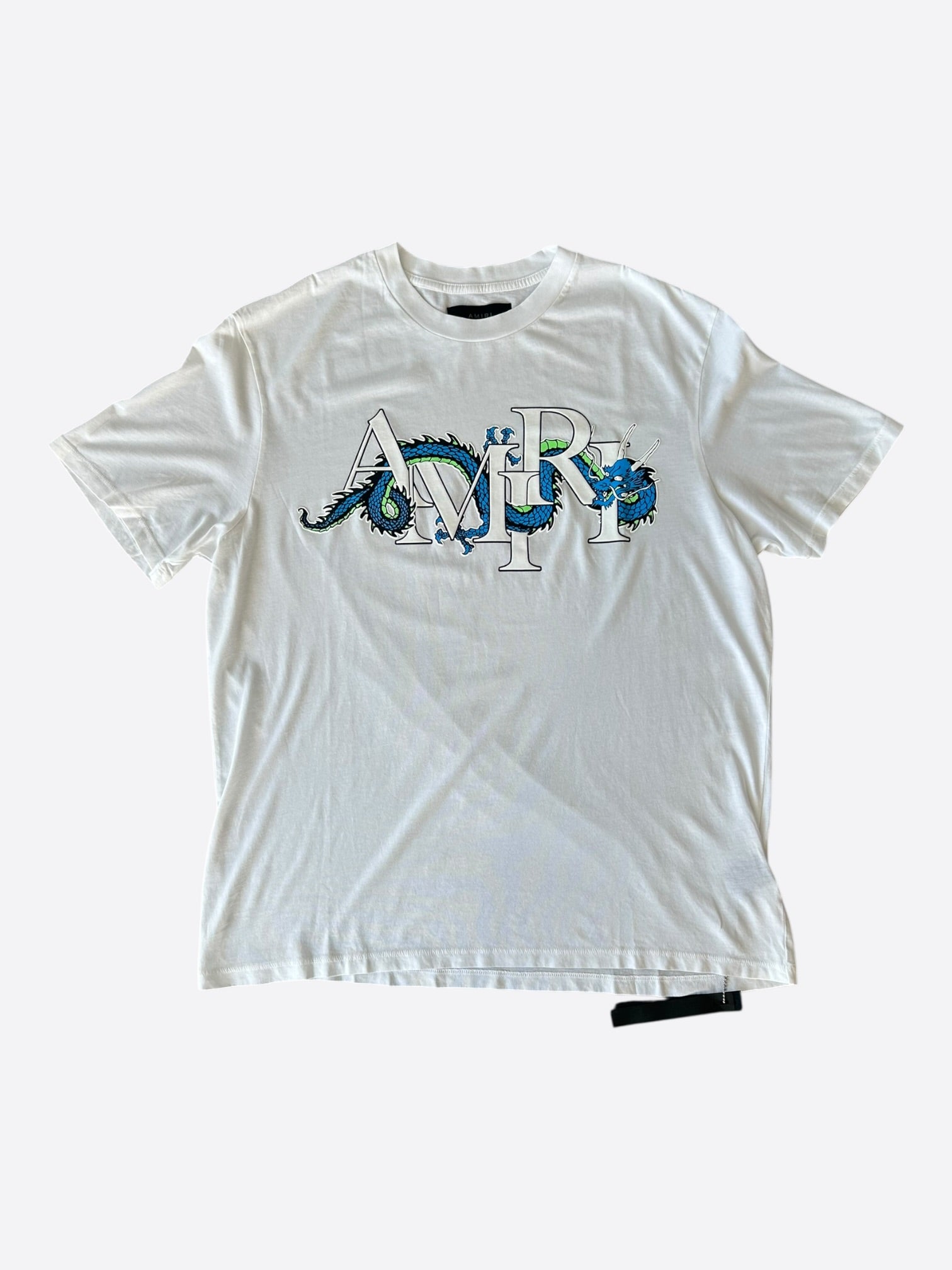 Amiri White & Blue Dragon Logo T-Shirt – Savonches