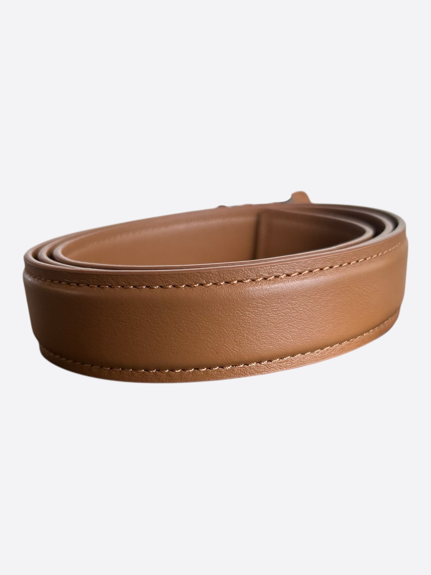 Amiri Brown MA Logo Leather Belt