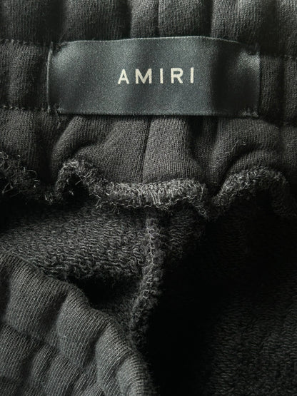 Amiri Black & White Embroidered Dragon Logo Sweatpants