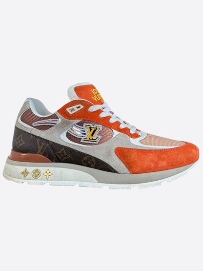 Louis Vuitton Brown & Orange Monogram Run Away Sneakers