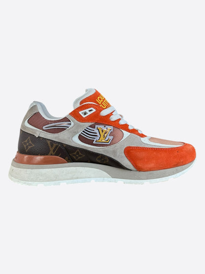 Louis Vuitton Brown & Orange Monogram Run Away Sneakers