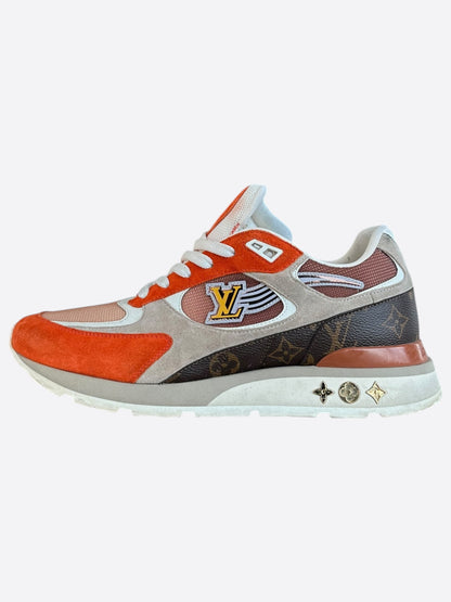 Louis Vuitton Brown & Orange Monogram Run Away Sneakers