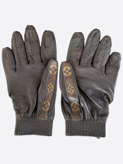 Louis Vuitton Supreme Brown Monogram Baseball Gloves