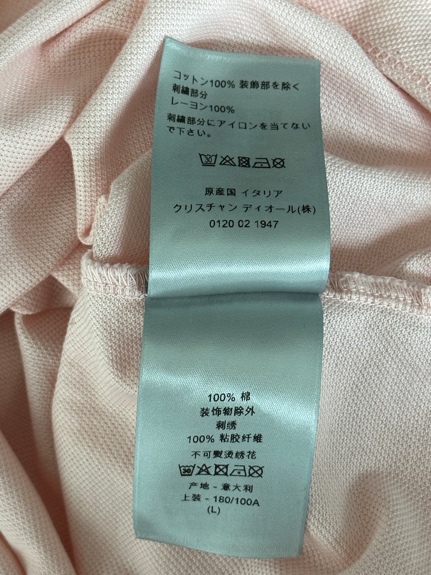 Dior Kaws Pink Embroidered Polo