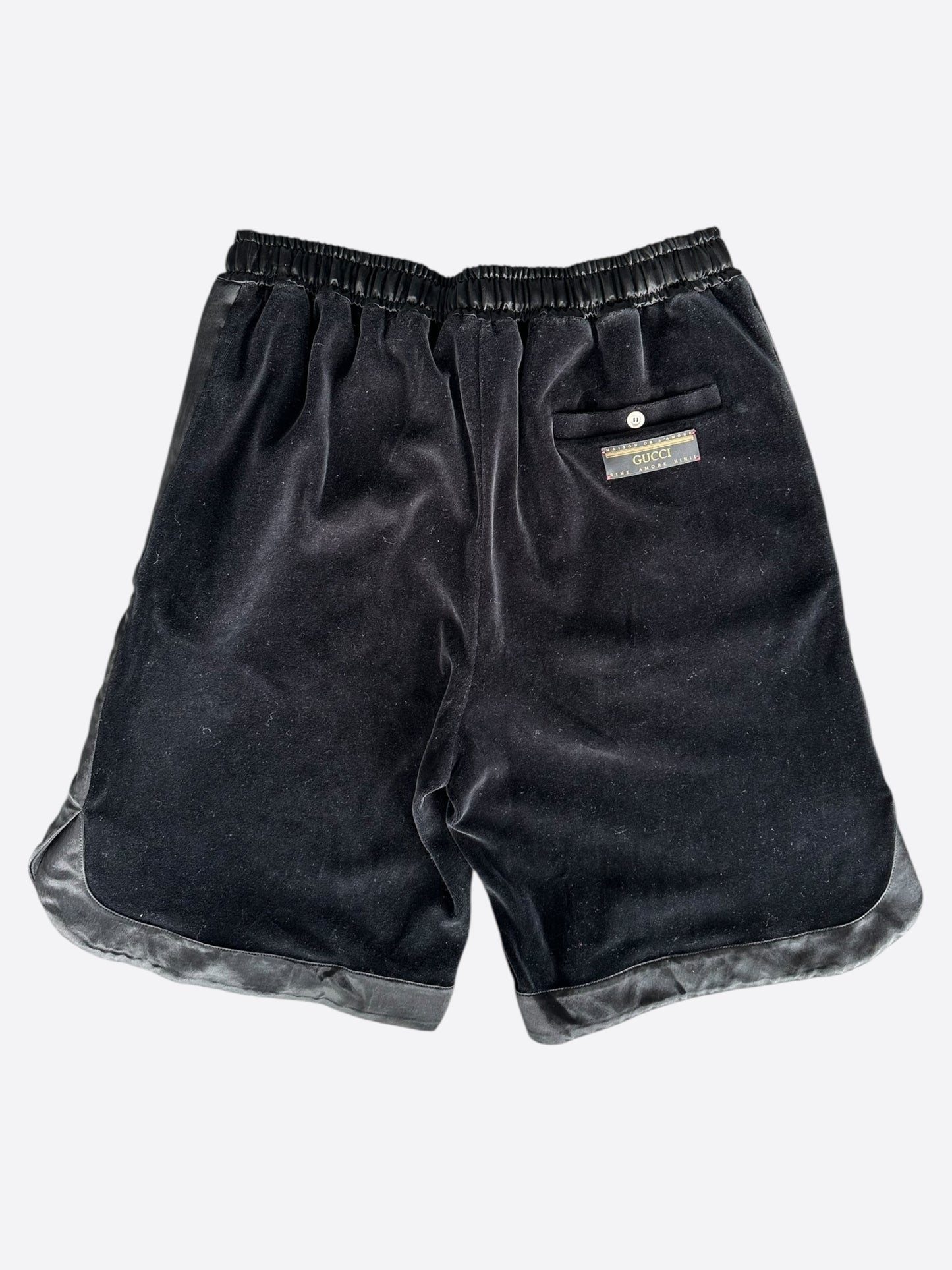 Gucci Black Velvet Shorts