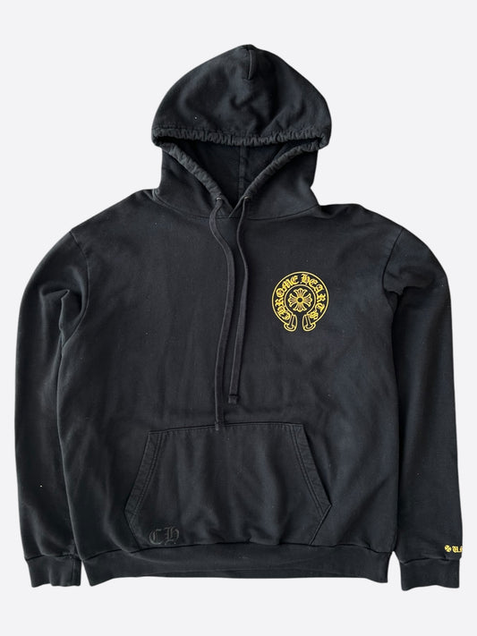 Chrome Hearts Black & Yellow Online Exclusive Horseshoe Logo Hoodie