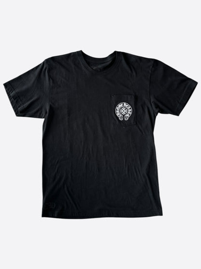 Chrome Hearts Black & White Miami Horseshoe Logo T-Shirt