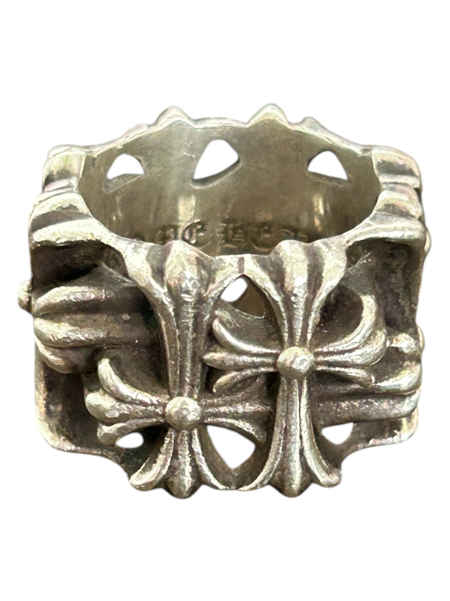 Chrome Hearts Silver Square Cemetary Ring