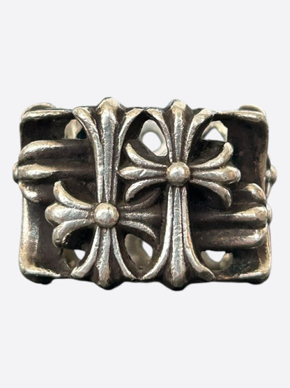 Chrome Hearts Silver Square Cemetary Ring