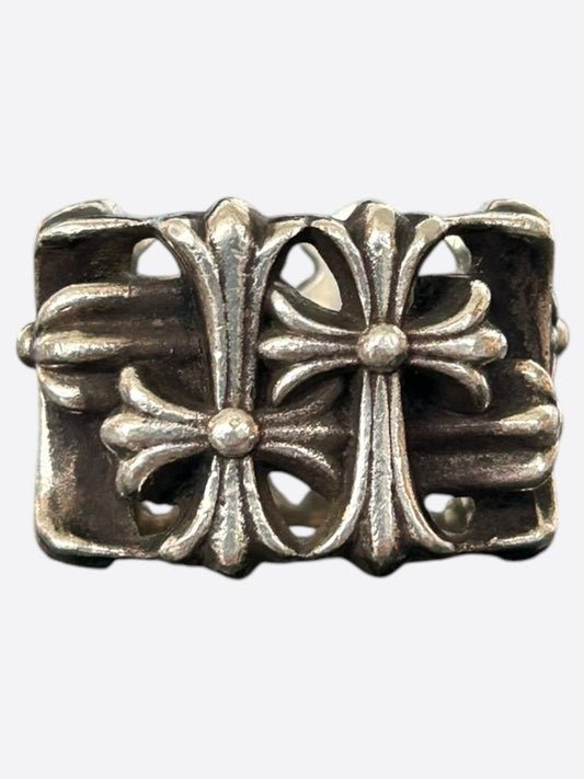 Chrome Hearts Silver Square Cemetary Ring