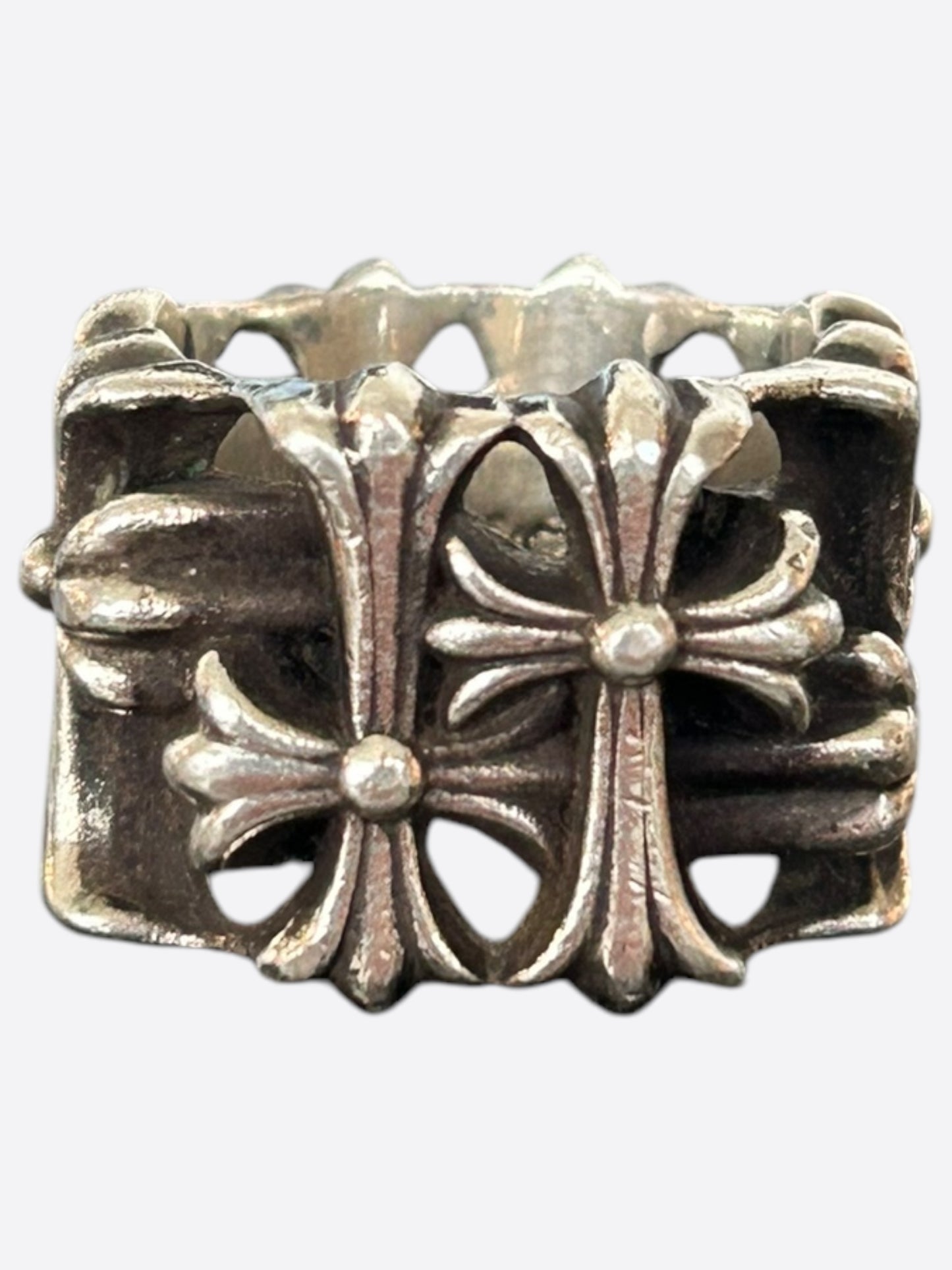 Chrome Hearts Silver Square Cemetary Ring