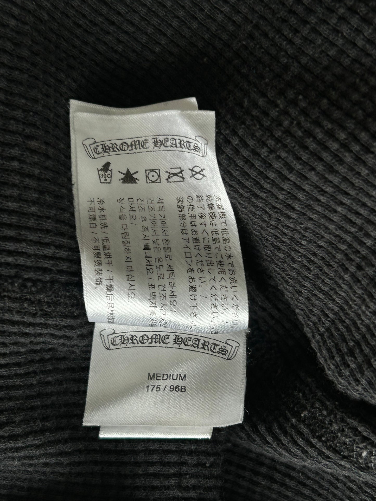 Chrome Hearts Black & Pink Floral Thermal Longsleeve T-Shirt