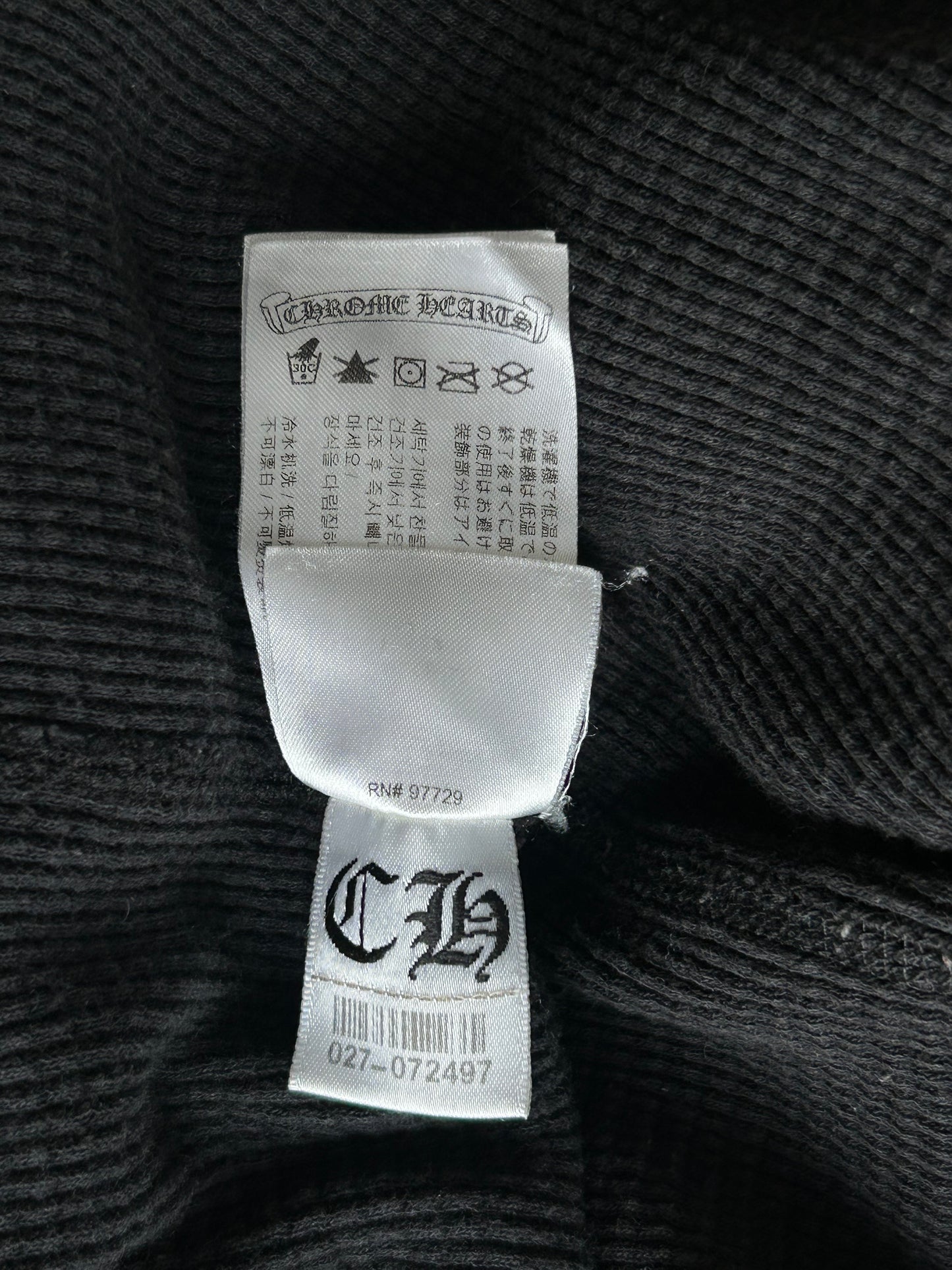 Chrome Hearts Black & Pink Floral Thermal Longsleeve T-Shirt