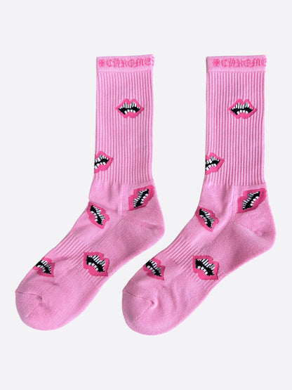 Chrome Hearts Matty Boy Pink Chomper Socks